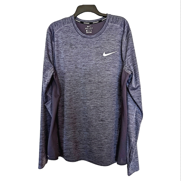 Nike Men's Running Dri-Fit 2-Tone Blue  Long Sleeve Size XXL - Picture 1 of 3